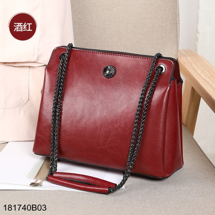 Women's Fashion Leather Bag Bucket Bag