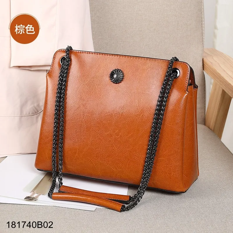 Women's Fashion Leather Bag Bucket Bag