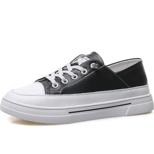 Women's Men's Leather Cavas Shoes