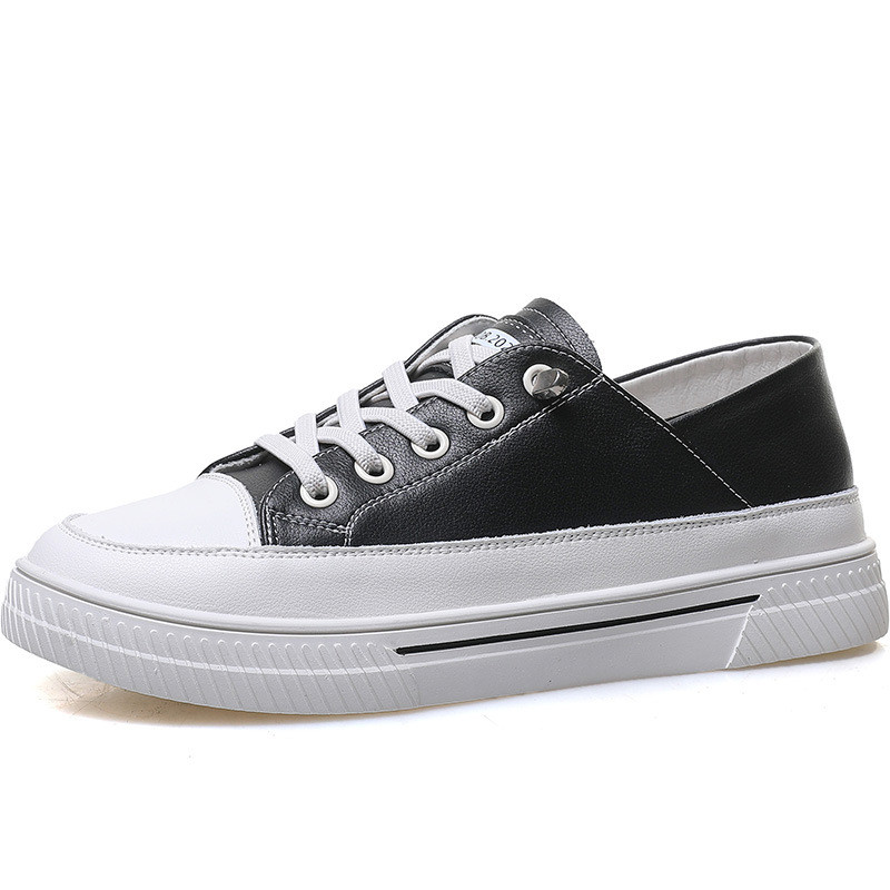 Women's Men's Leather Cavas Shoes