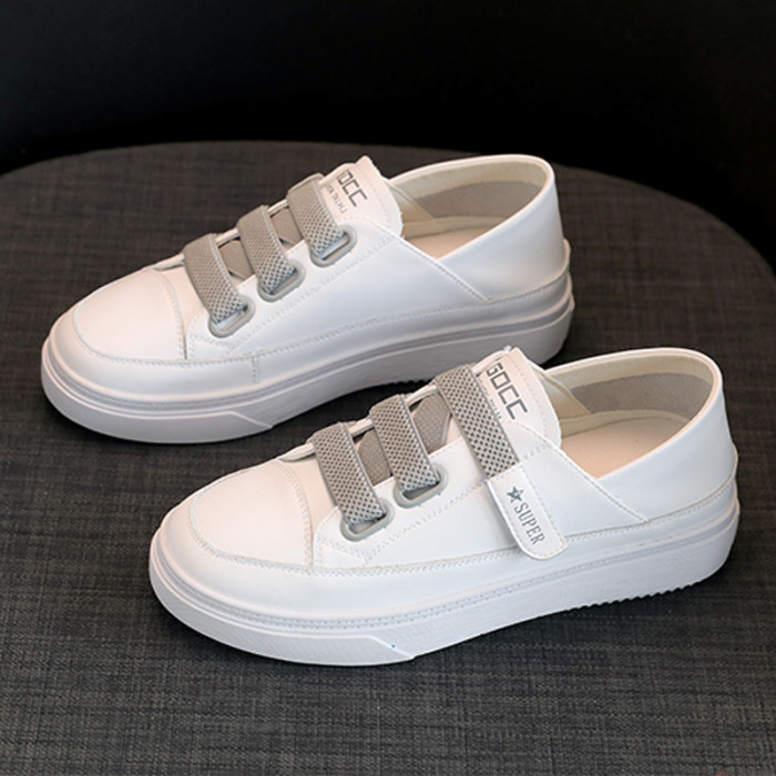 Women's Men's Leather Cavas Shoes