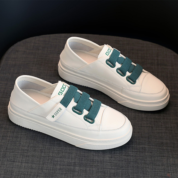 Women's Men's Leather Cavas Shoes