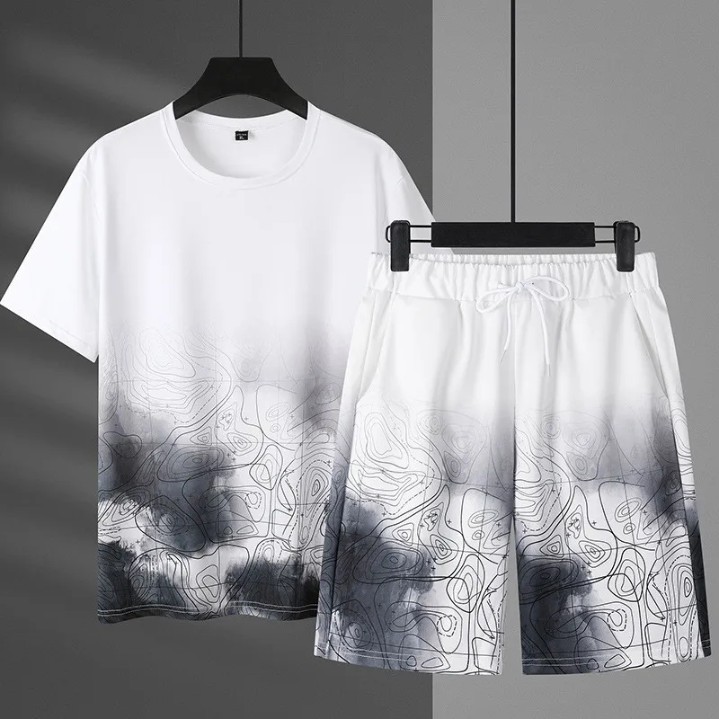 Men's Sports T-shirt Shorts Sets