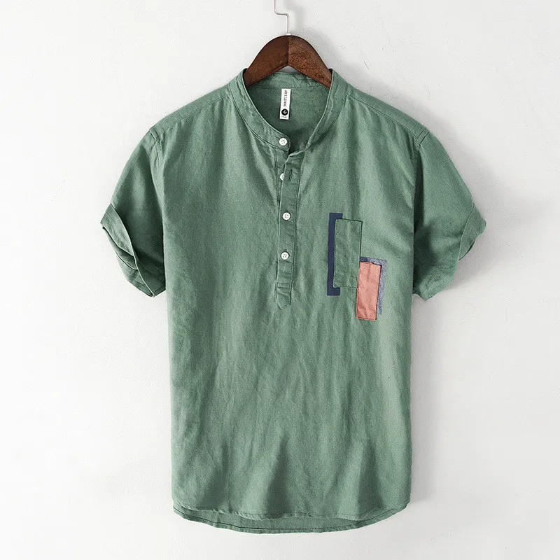 Men's Fashion Denim Short Sleeve Shirts