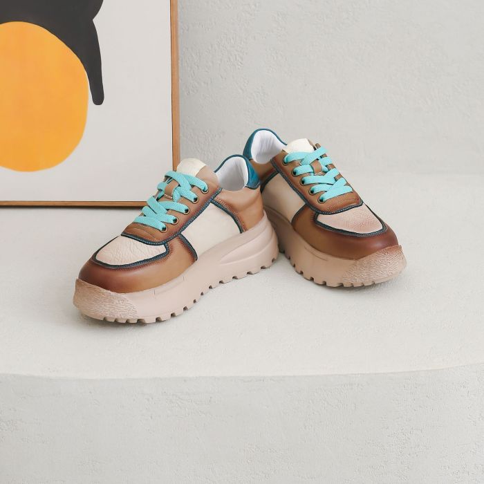 Men's Women's Leather High Heel Casual Shoes