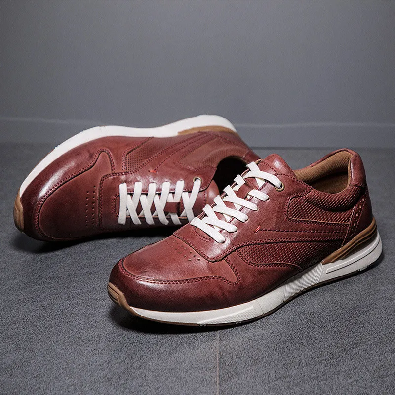 Men's Fashion Leather Casual Flat Shoes