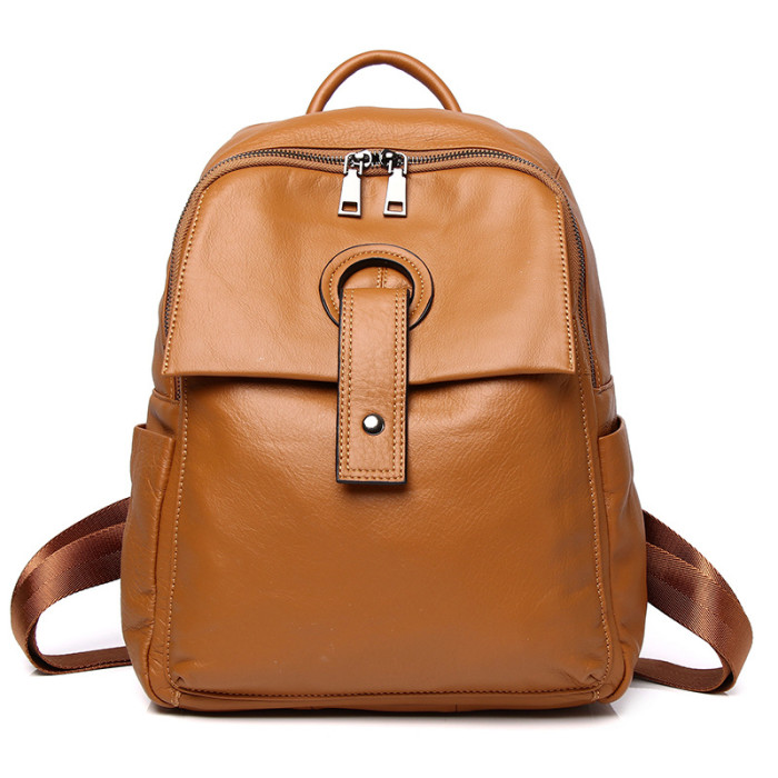 Men's Women's Fashion Leather Backpack