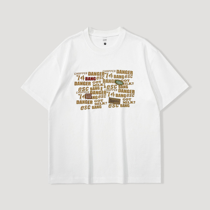 Men's Women's Fashion Simple Design Cotton T-shirt Unisex
