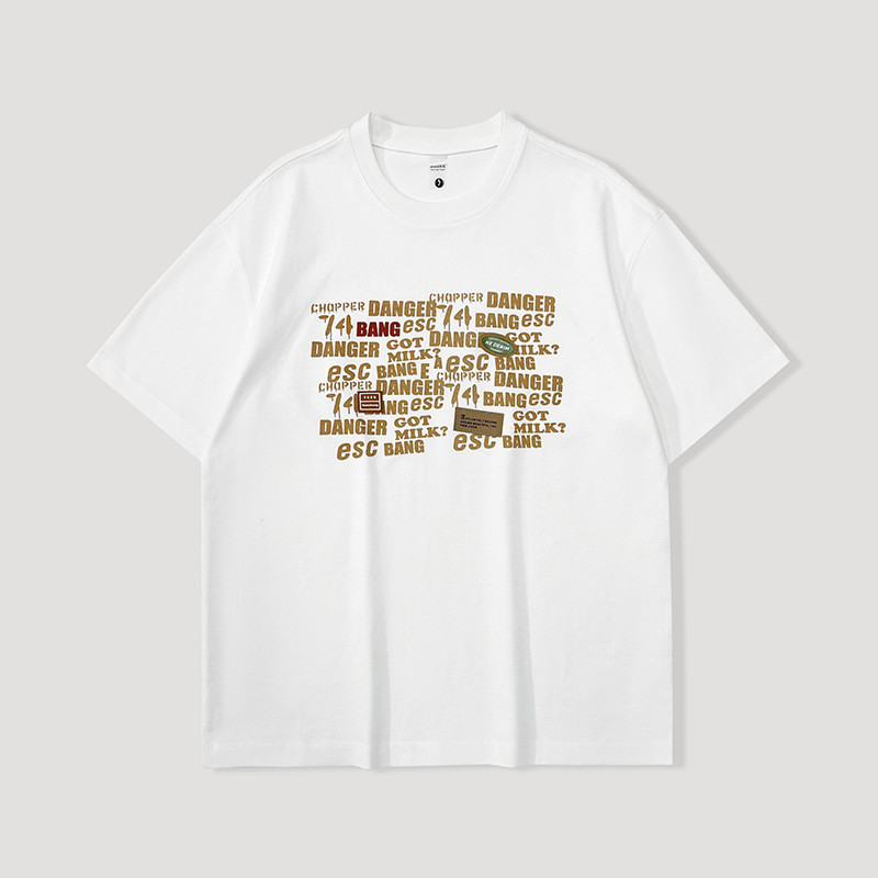 Men's Women's Fashion Simple Design Cotton T-shirt Unisex