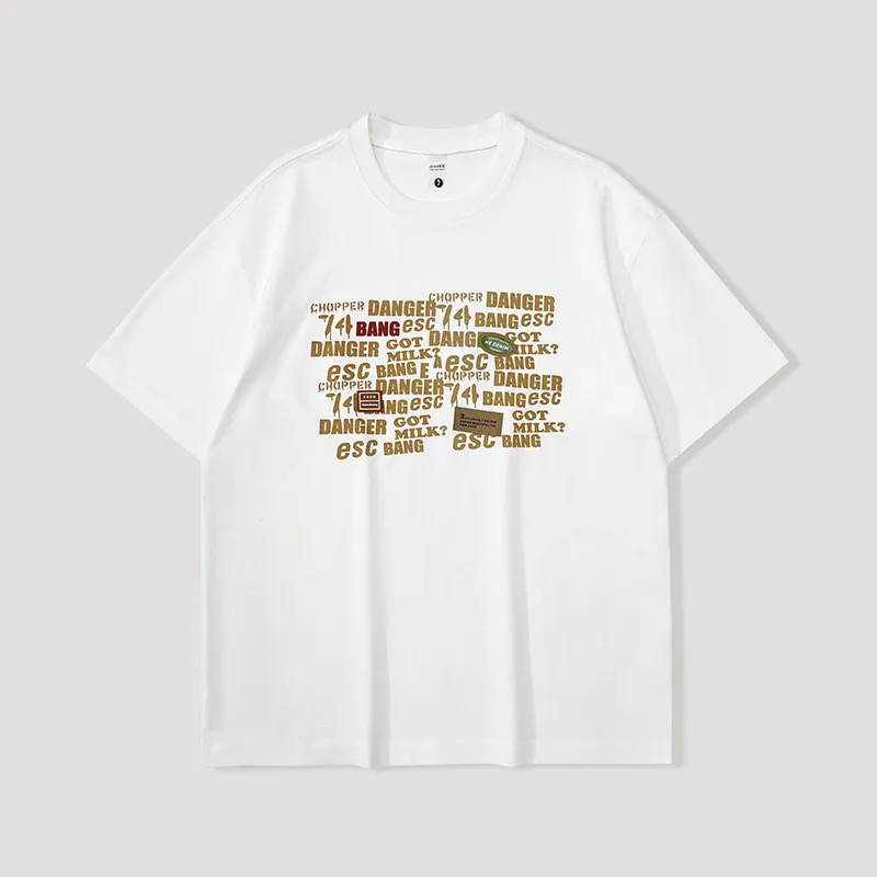 Men's Women's Fashion Simple Design Cotton T-shirt Unisex