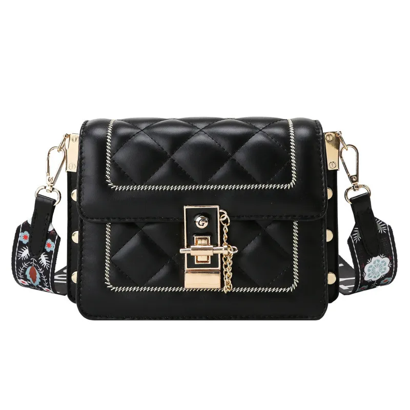 Women's Fashion Leather Metal Closure Shoulder Bag