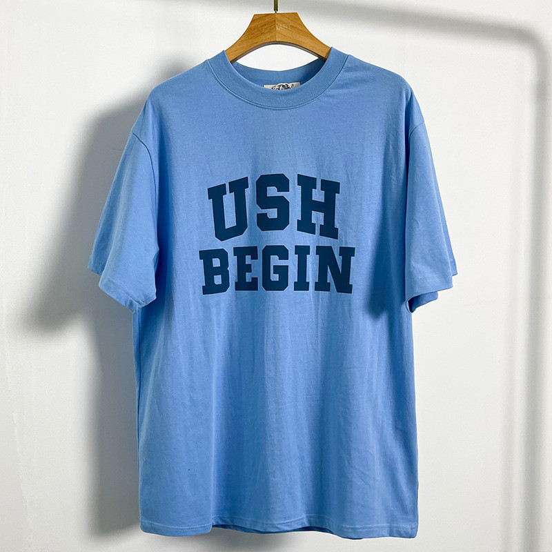 Men's Fashion Cotton Plain Letter T-shirt