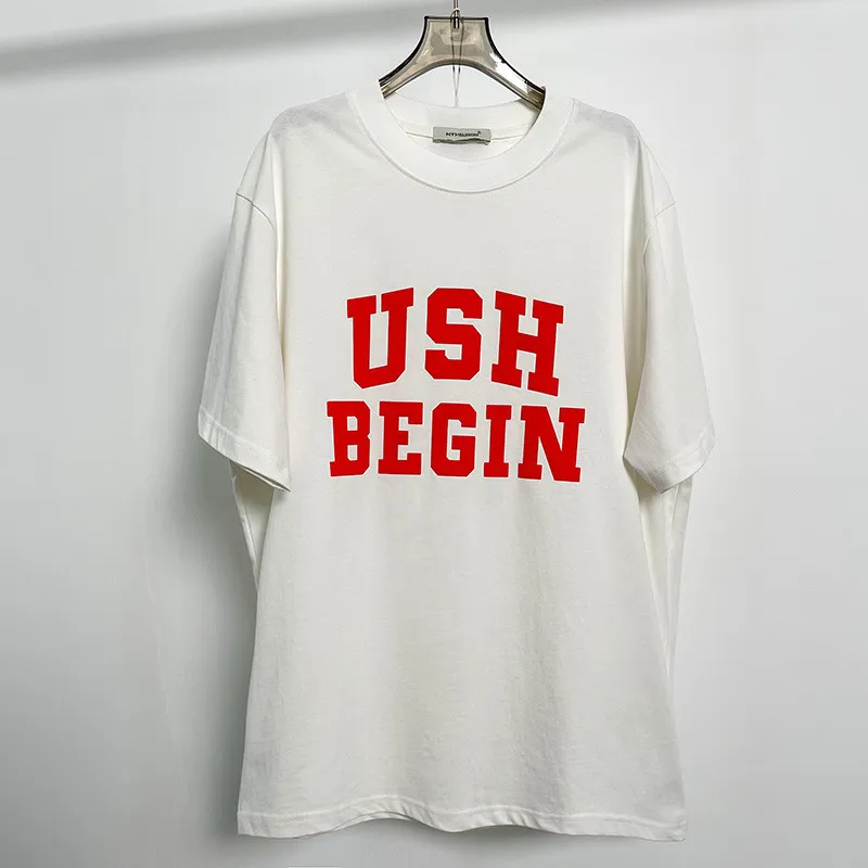 Men's Fashion Cotton Plain Letter T-shirt