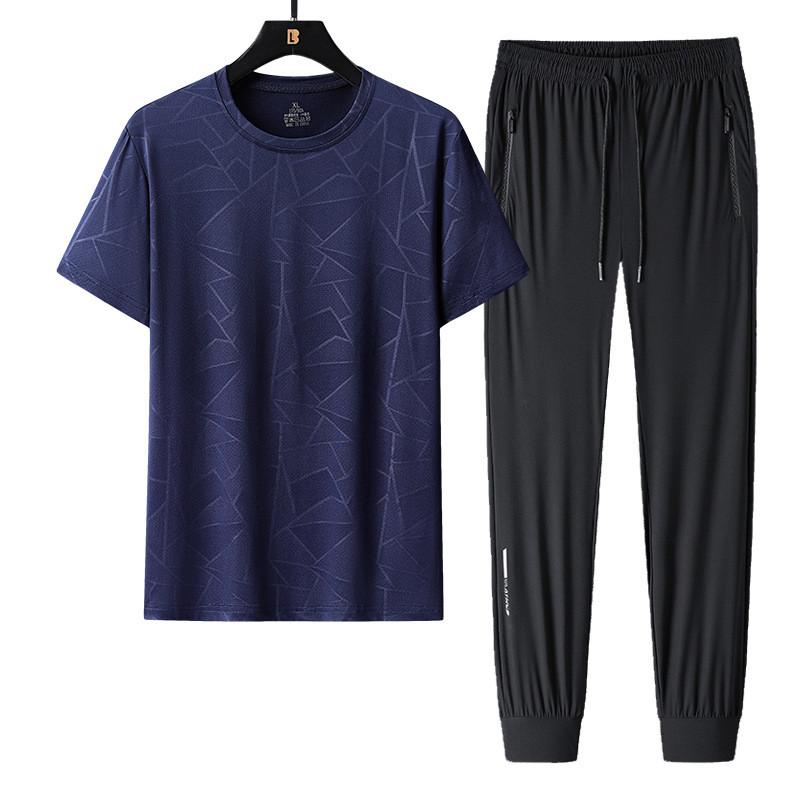 Men's Fashion T-shirt and Long Pants Sets