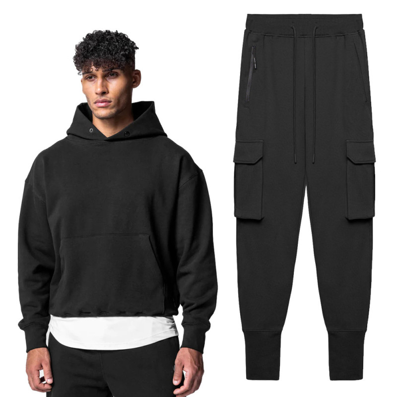 Men's Fashion Fleece Sweatershirt Pants Sets