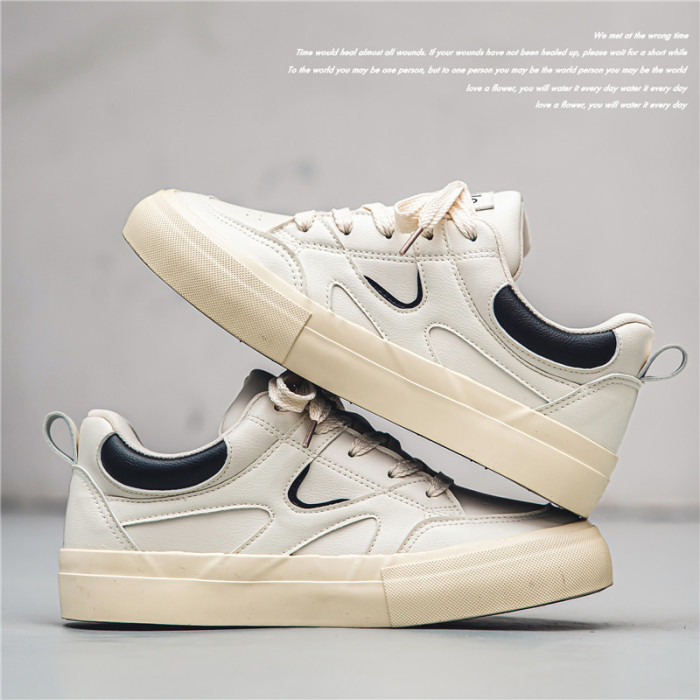 Men's Women's Fashion Leather Flat Casual Shoes