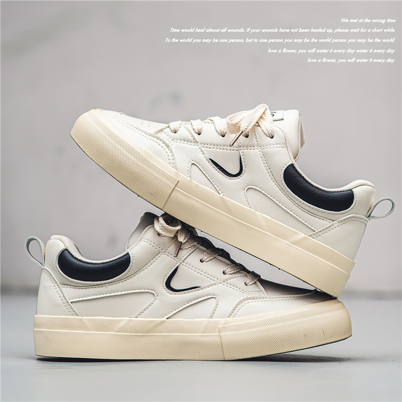 Men's Women's Fashion Leather Flat Casual Shoes
