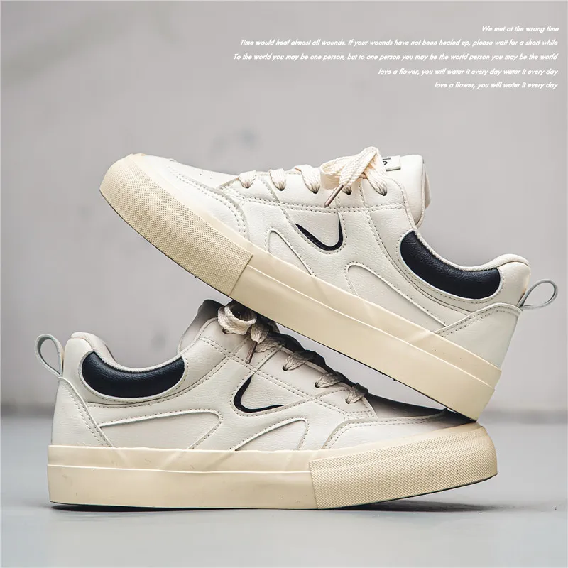 Men's Women's Fashion Leather Flat Casual Shoes