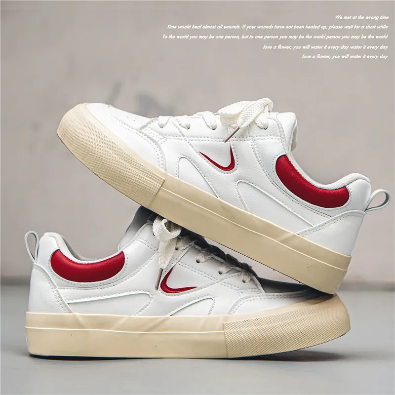 Men's Women's Fashion Leather Flat Casual Shoes