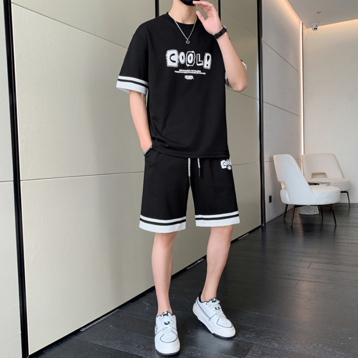 Men's Fashion Summer T-shirt Shorts Sets