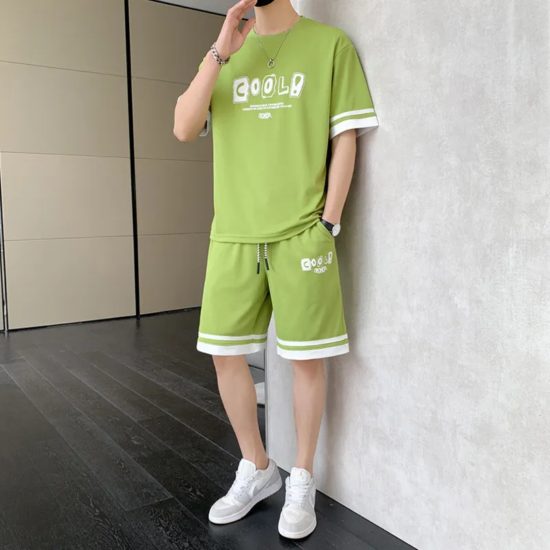 Men's Fashion Summer T-shirt Shorts Sets