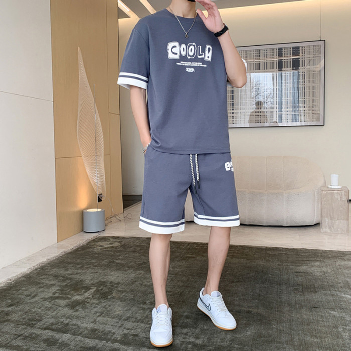 Men's Fashion Summer T-shirt Shorts Sets