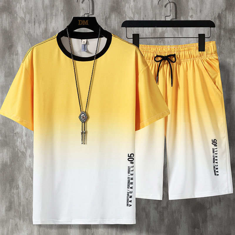 Men's Fashion Summer T-shirt Shorts Sets