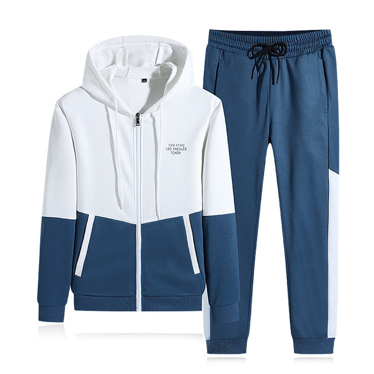Men's Fashion Winter Sweatshirts Fleece Pants Sets