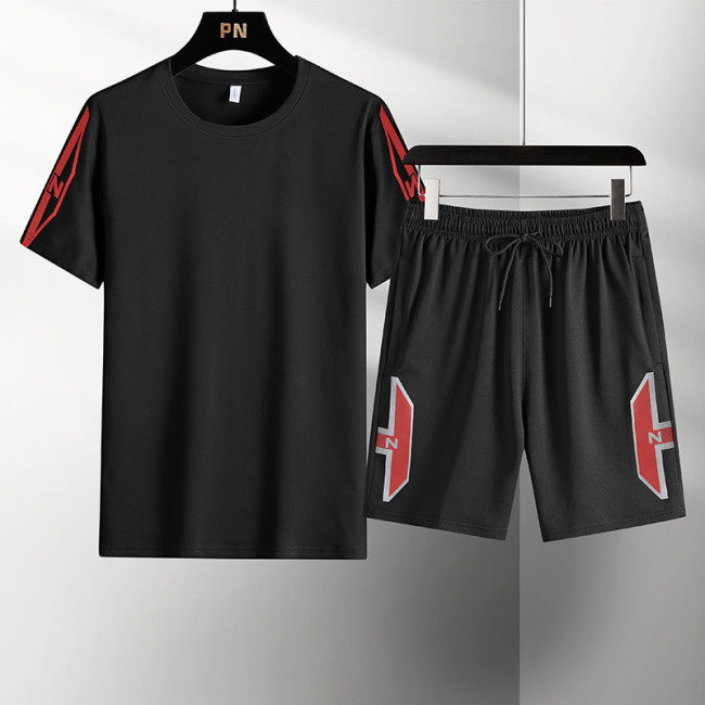 Men's Fashion Cotton T-shirt Shorts Sets