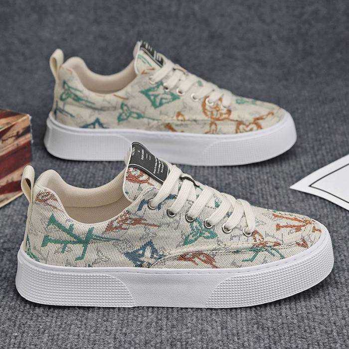 Men's Fashion Full Print Casual Shoes