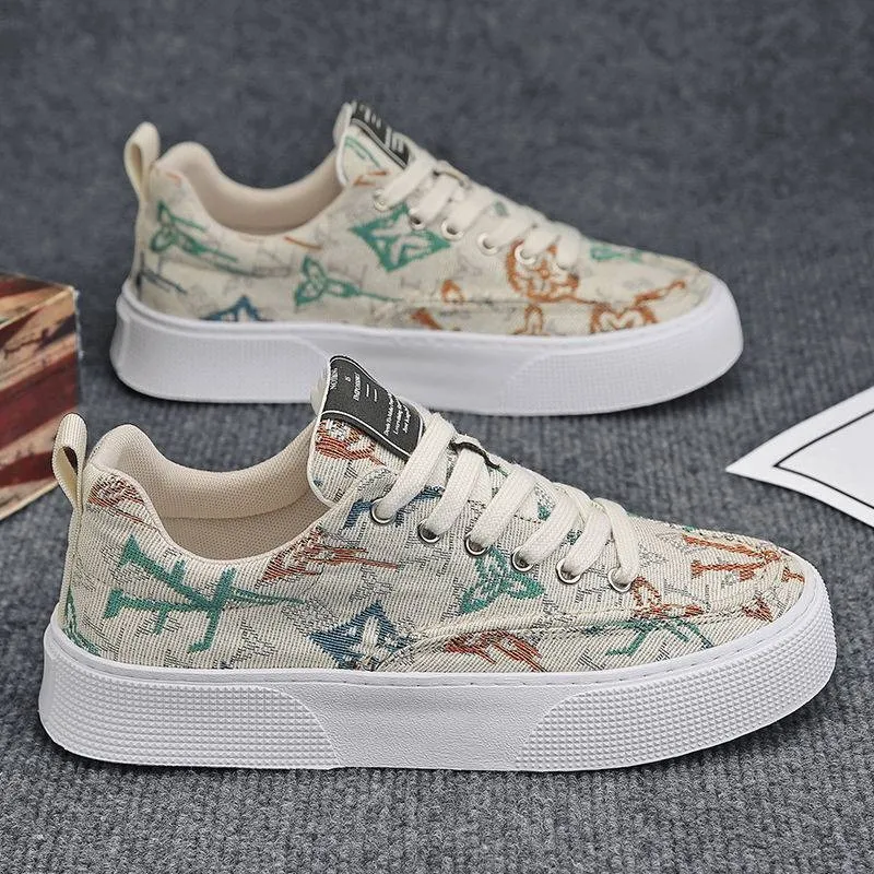 Men's Fashion Full Print Casual Shoes