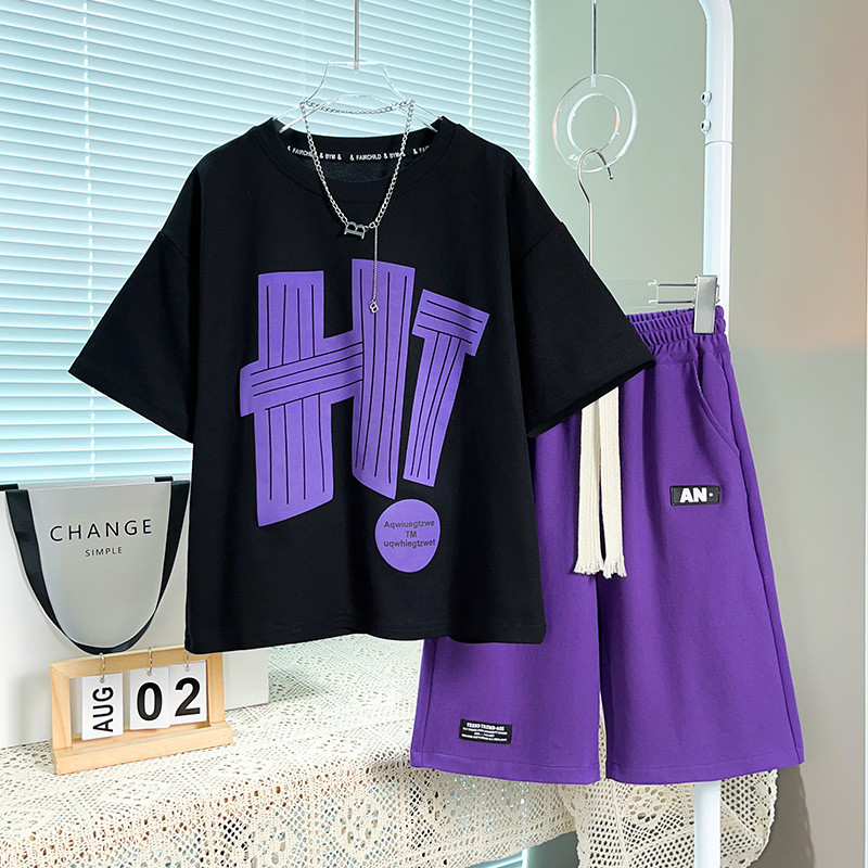 Children's Fashion Summer T-shirt Pants Sets
