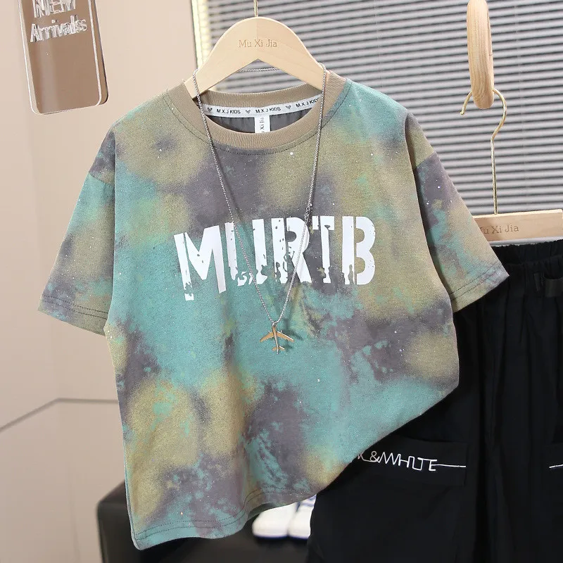 Children's Fashion Summer Floral Printing T-shirt