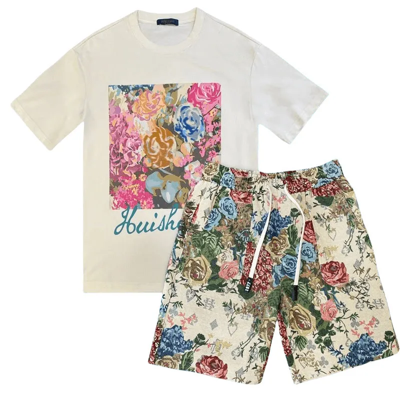 Men's Fashion Summer T-shirt Shorts Sets