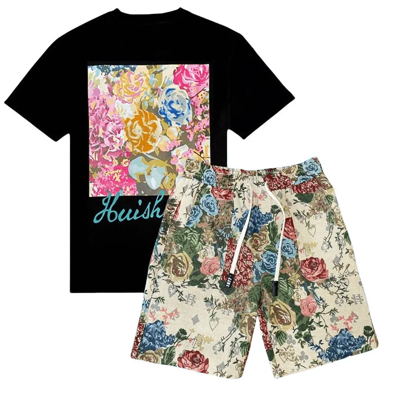 Men's Fashion Summer T-shirt Shorts Sets
