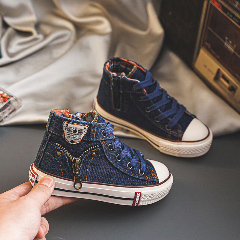 Children's Fashion Denim Casual Canvas Shoes