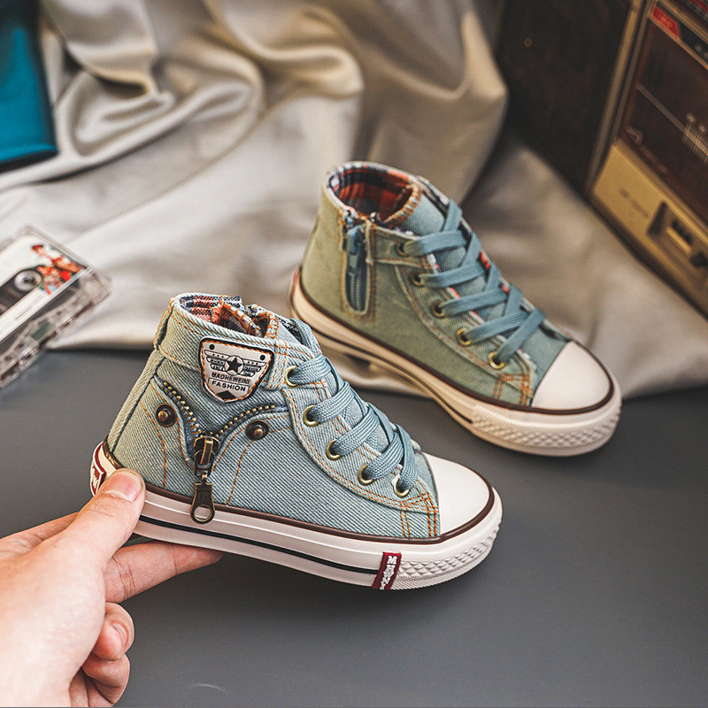 Children's Fashion Denim Casual Canvas Shoes