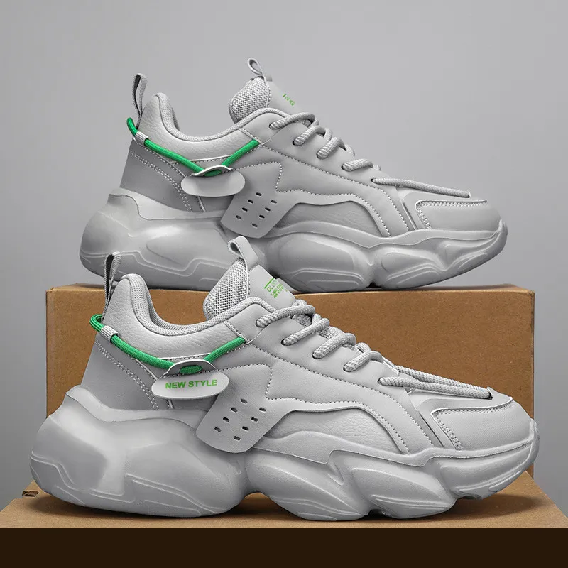 Men's Fashion Leather City Walking Sneakers