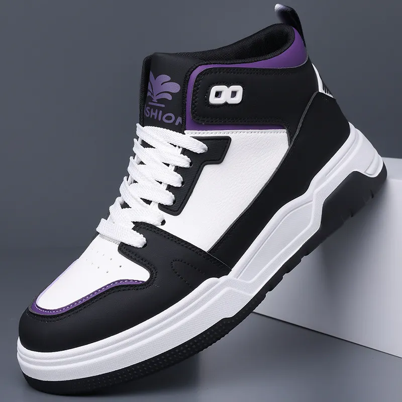 Men's Women's Fashion Leather Casual Sneakers