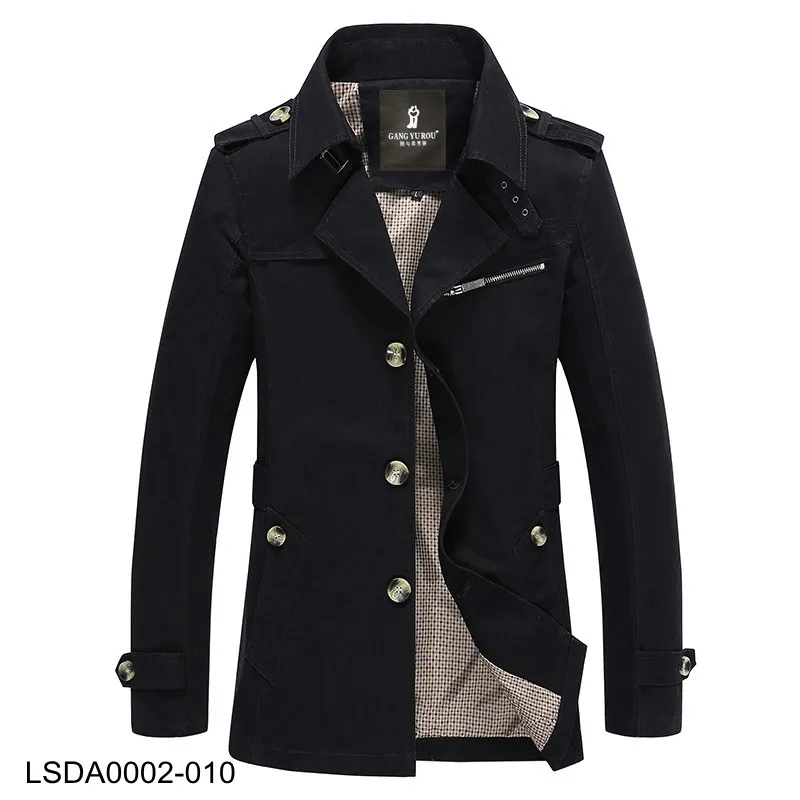 Men's Fashion Winter Long Jacket Wind Coat