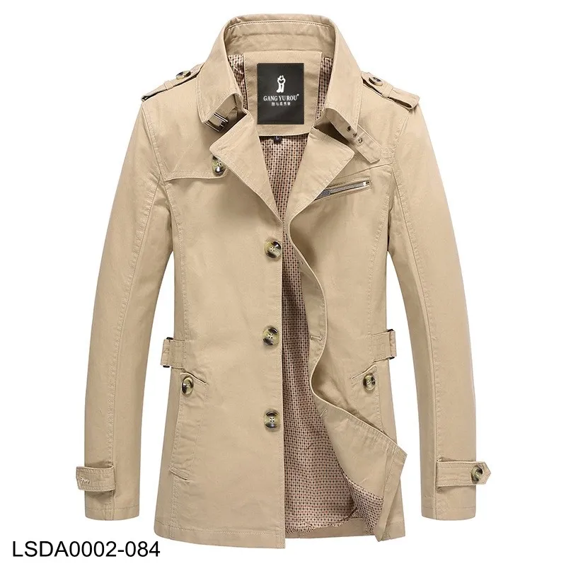 Men's Fashion Winter Long Jacket Wind Coat