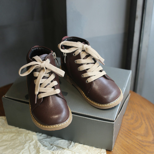 Children's Fashion Leather Casual Boots