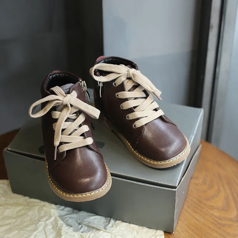 Children's Fashion Leather Casual Boots