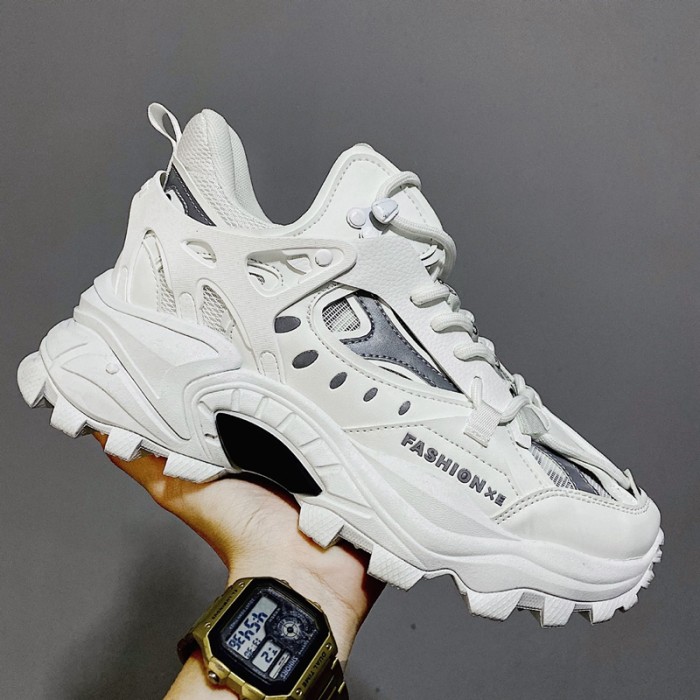Men's Women's Fashion Leather High Quality Chunky Sneakers