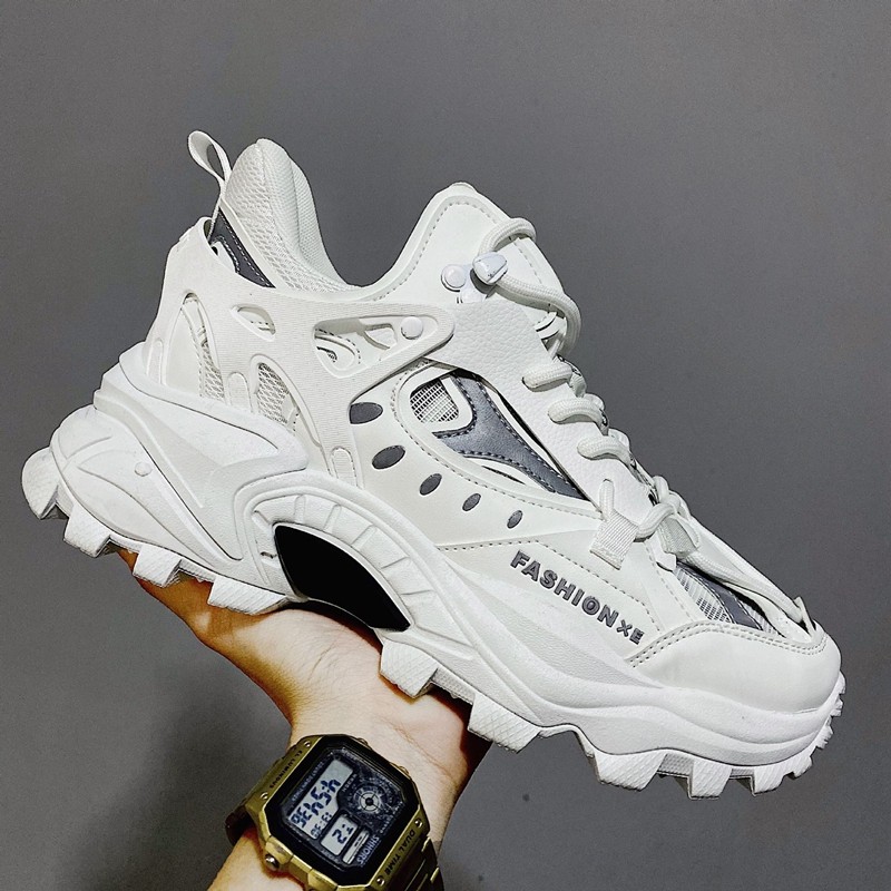 Men's Women's Fashion Leather High Quality Chunky Sneakers