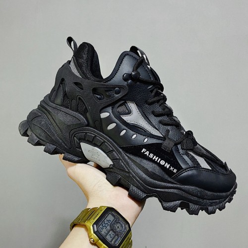 Men's Women's Fashion Leather High Quality Chunky Sneakers