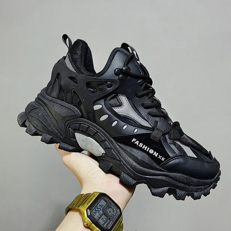 Men's Women's Fashion Leather High Quality Chunky Sneakers