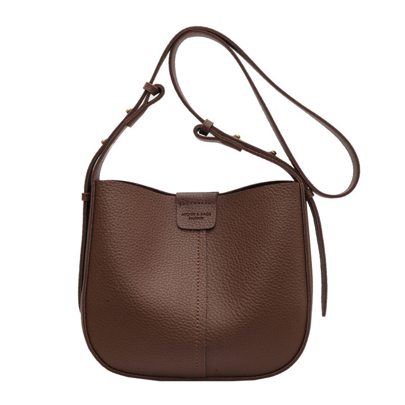 Women's Fashion Classic Leather Brown Shoulder Bags