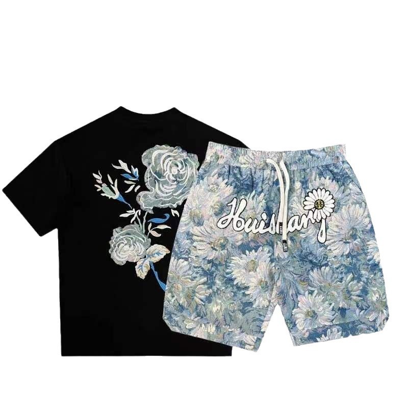 Men's Fashion Summer T-shirt Shorts Sets