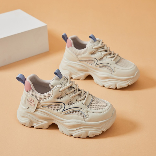 Women's Fashion High Heel Casual Sneakers